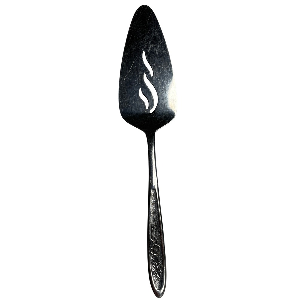 Ekco Eterna Country Garden Stainless Steel Pie Cake Server Floral Rose Japan
